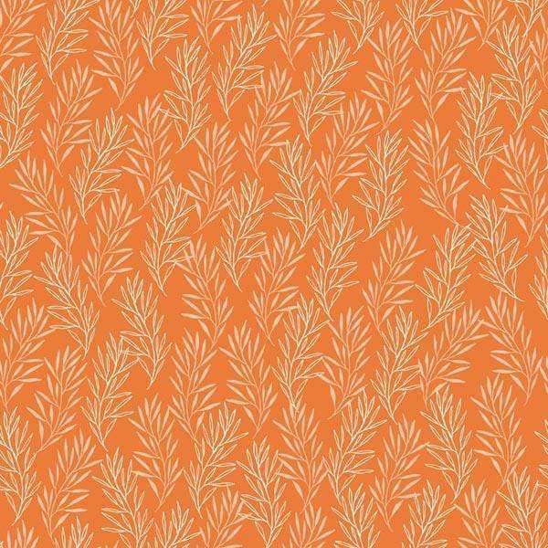 Orange pattern with subtle leaf outlines