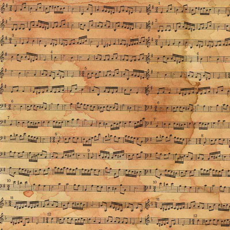 Aged sheet music pattern