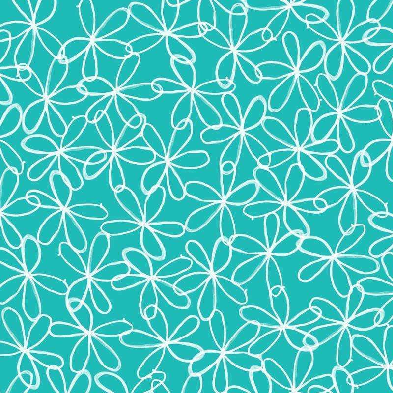 Aqua Blossom Whimsy Pattern - Pattern Vinyl and HTV – Crafter's Vinyl ...