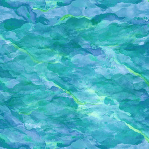 Abstract watercolor pattern in hues of blue and green