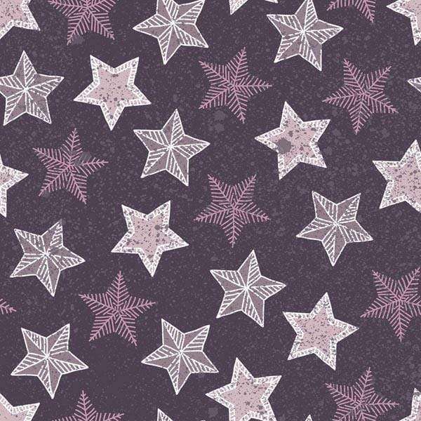 Star and fern pattern on a dark background