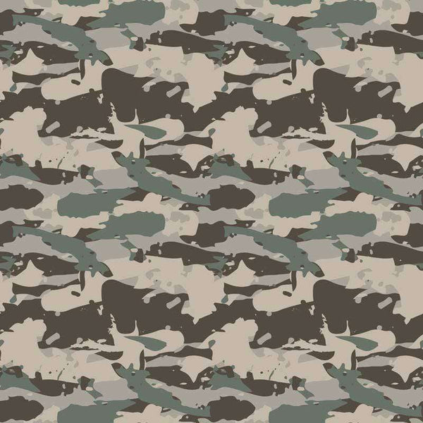 Army Green Grey Camo - Pattern Vinyl and HTV