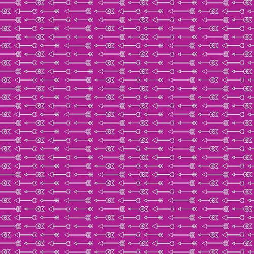 Geometric arrow pattern on a purple background