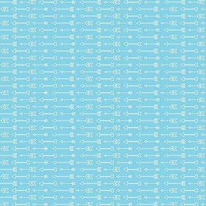 Seamless oceanic crafting pattern with fish and waves