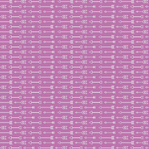 Seamless pattern of white bohemian arrows on a mauve background