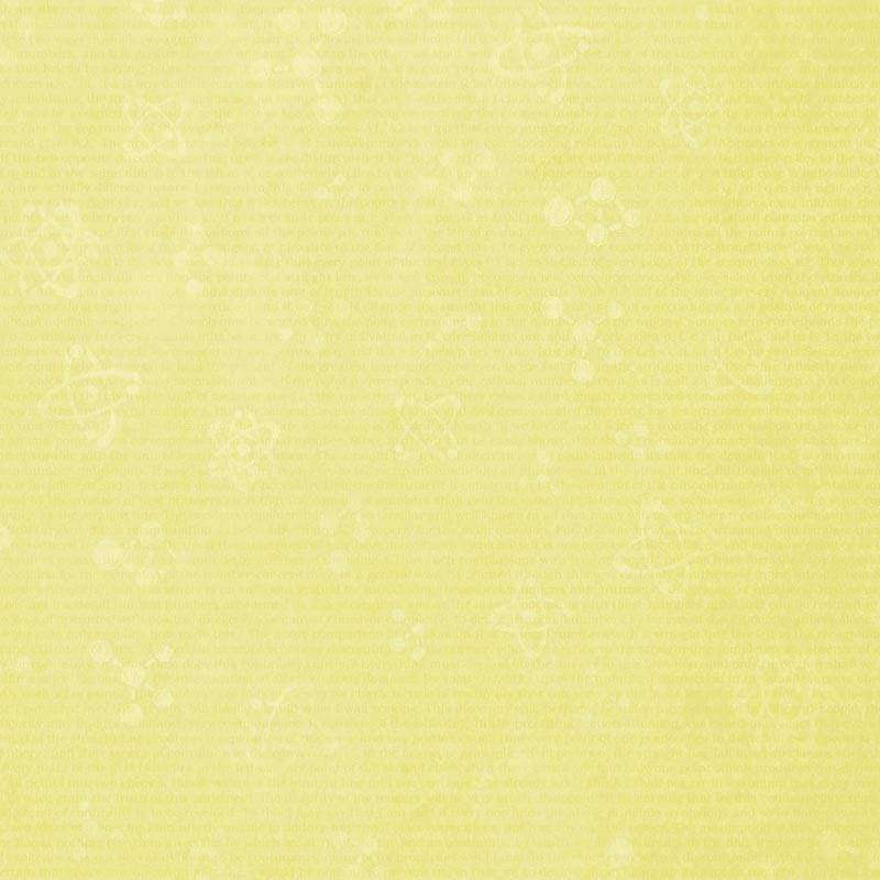 Light yellow background with subtle white floral and geometric designs
