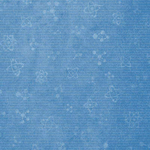 Denim blue fabric with subtle maritime symbols
