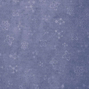 Denim blue fabric with subtle celestial print
