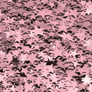 A myriad of pink star-shaped confetti scattered