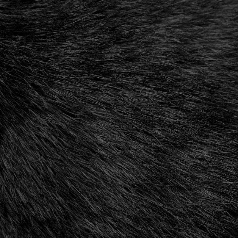 Close-up of black animal fur texture