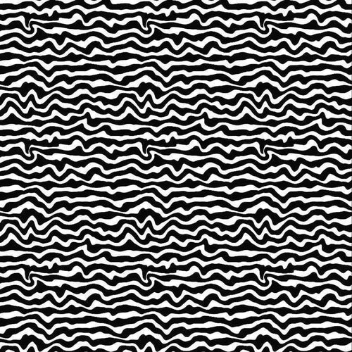 Black and white wavy stripes pattern