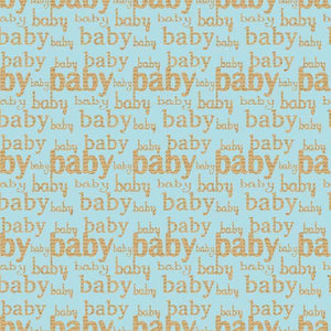 Repeated 'baby' word pattern in pastel tones