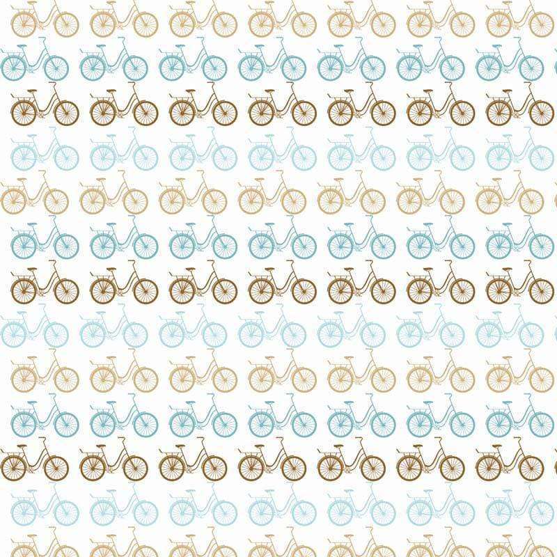 Vintage bicycles in a repeated pattern