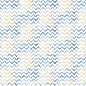 Watercolor chevron pattern with soft blue, beige, and white hues