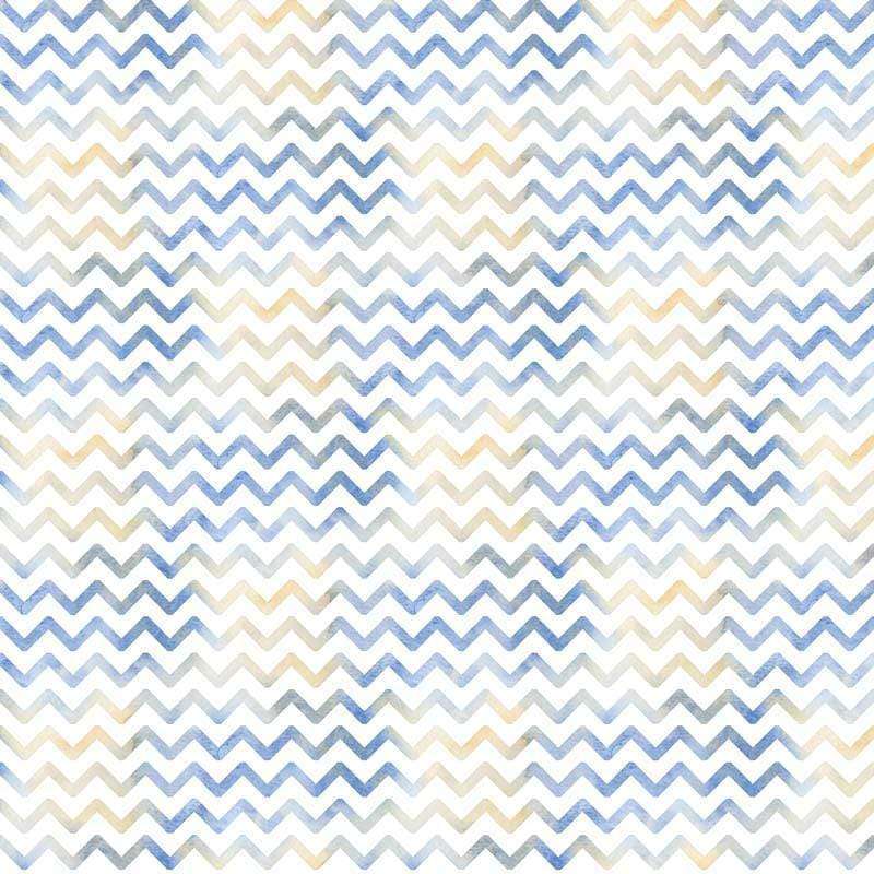 Watercolor chevron pattern with soft blue, beige, and white hues