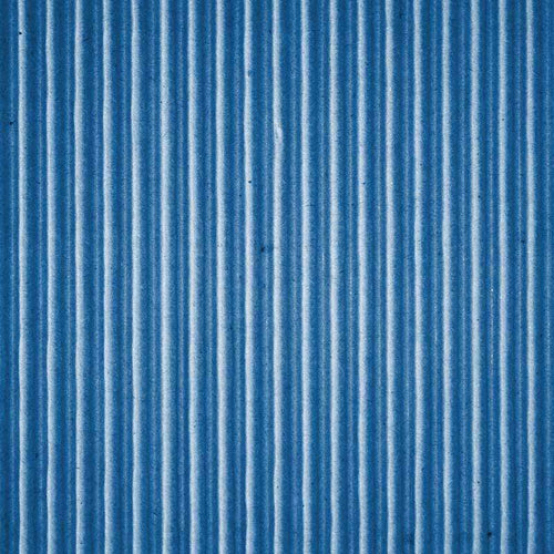 Blue corrugated cardboard texture