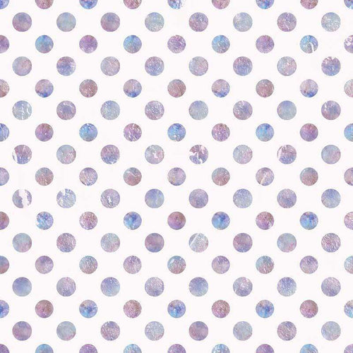 Soft pastel dots in shades of purple and blue on a pale background