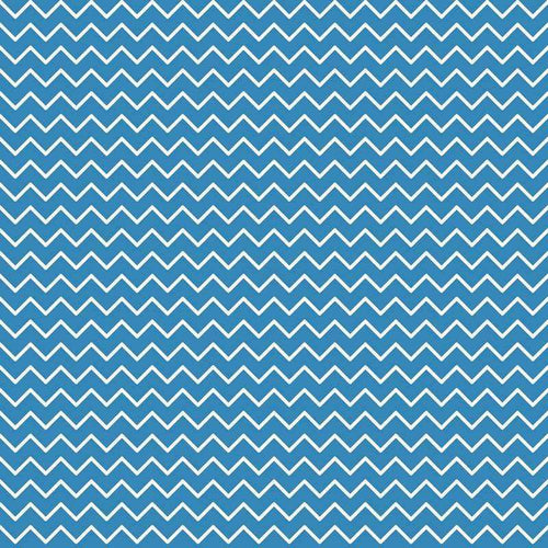 Continuous zigzag pattern in blue and white