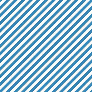 Diagonal blue and white striped pattern