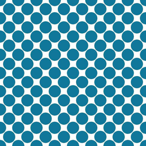 Teal blue circles on an off-white background