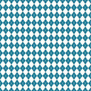 Repeating blue and white diamond pattern