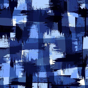 Abstract brushstroke pattern in shades of blue