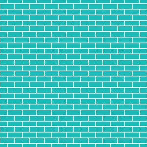 Teal brick wall pattern