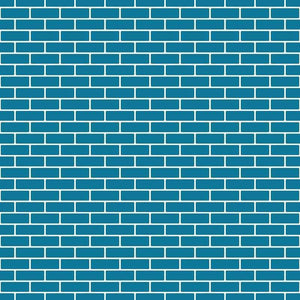 Teal brick wall pattern