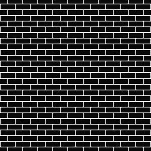Black and white brick wall pattern