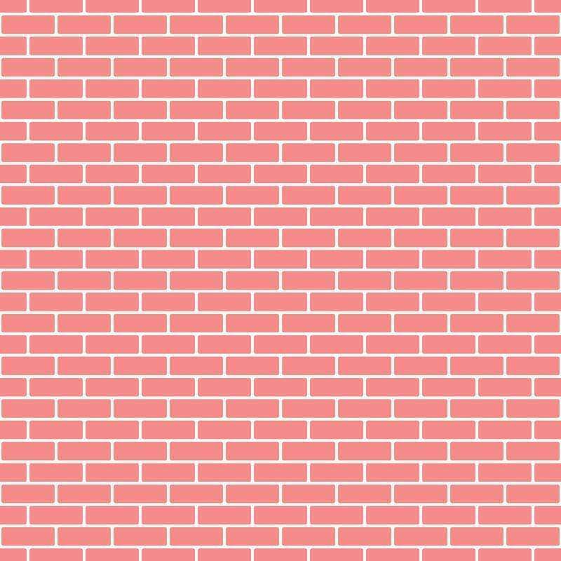 Seamless coral brick wall pattern
