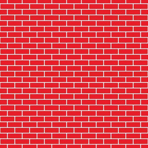 Illustrated red brick pattern on a seamless background