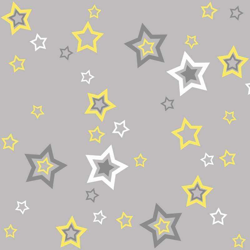 Various grey and yellow stars on a neutral background