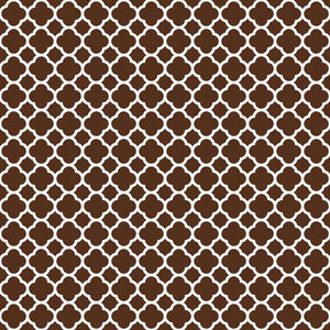 Seamless brown floral lattice pattern on a tan background