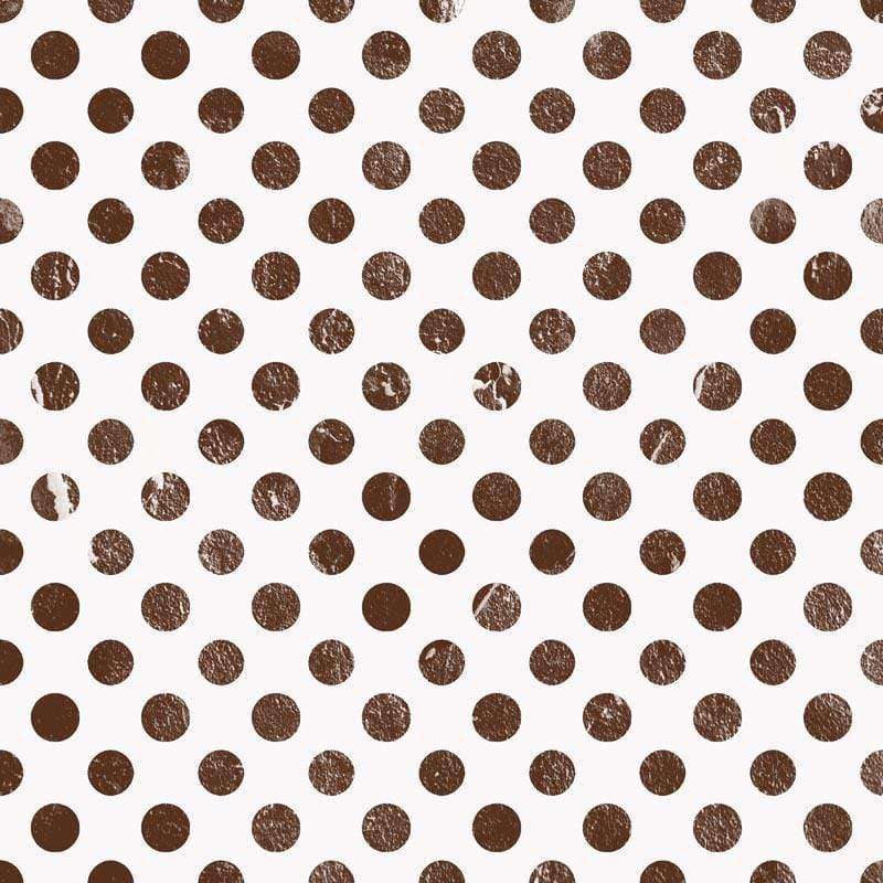 Brown polka dots on a cream background