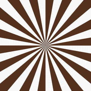 Sunburst pattern with converging brown and white stripes