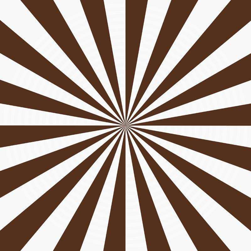 Sunburst pattern with converging brown and white stripes