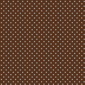 Uniform white polka dots on a brown background