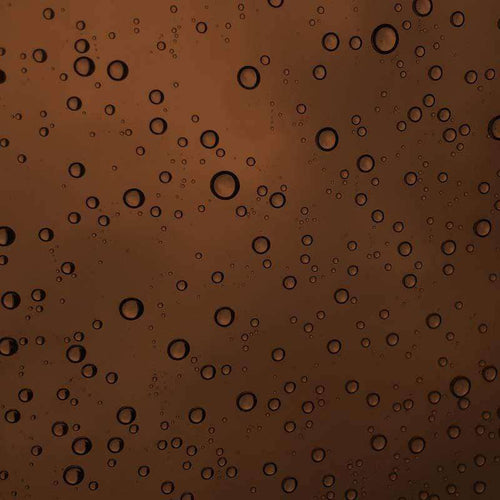 Brown water droplets pattern on a smooth surface