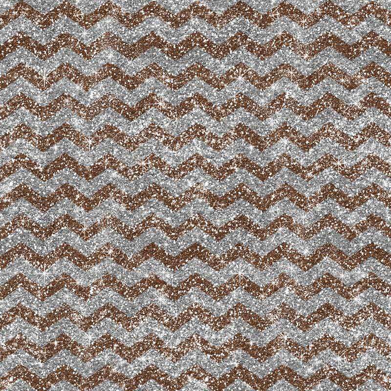 Brown and white glitter chevron pattern