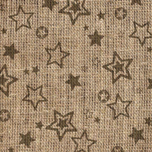 Burlap texture with star pattern
