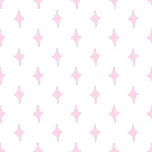 Soft pink star pattern on white background