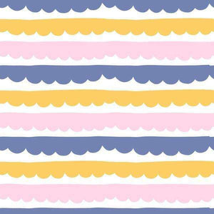 Abstract wavy stripes in pastel colors