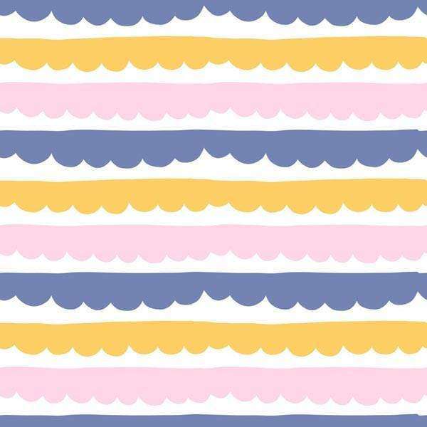 Abstract wavy stripes in pastel colors