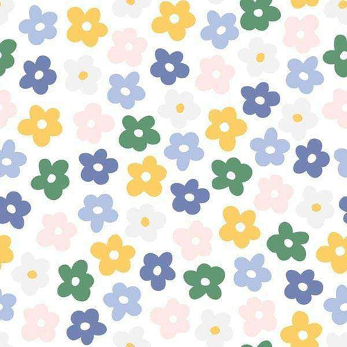 Pastel floral pattern with assorted colors