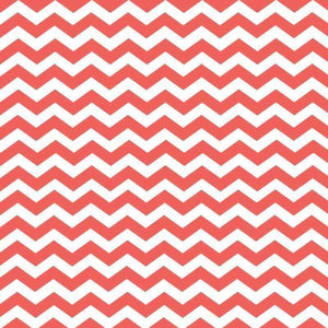 Coral and white chevron pattern