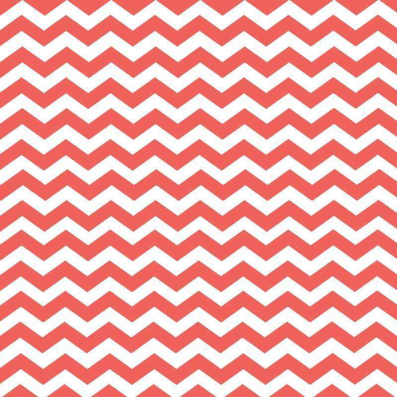 Coral and white chevron pattern