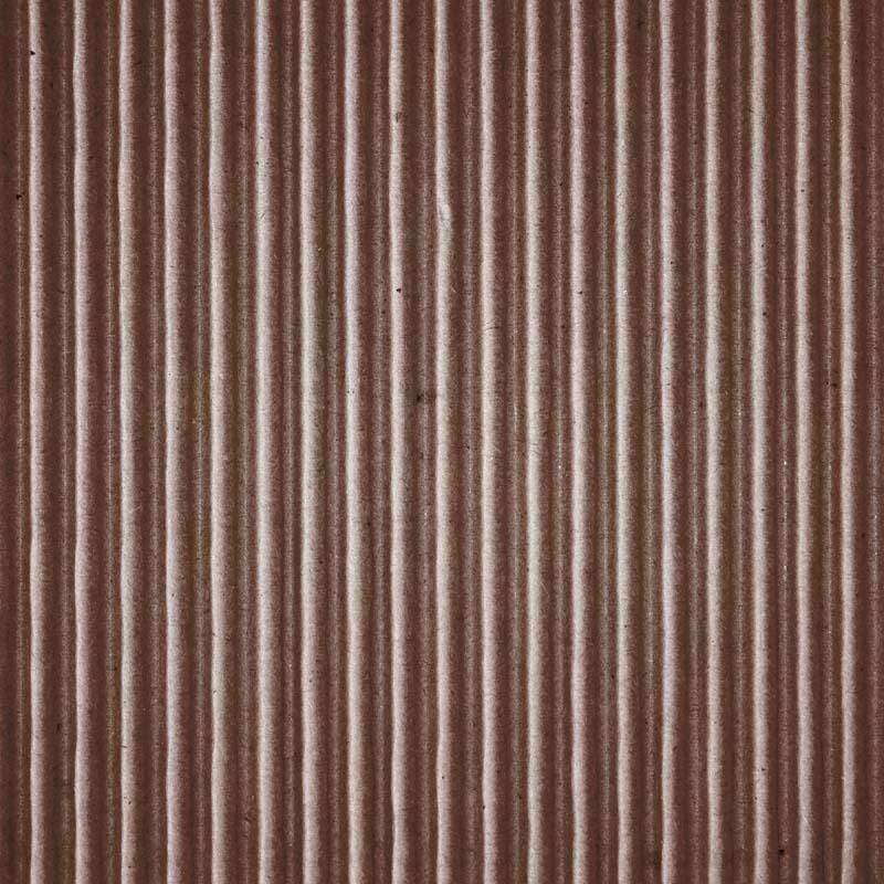 A close-up of a corrugated cardboard texture