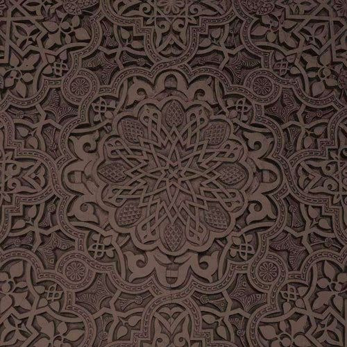 Intricate embossed mandala pattern