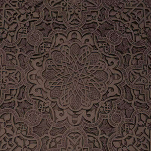 Intricate embossed mandala pattern