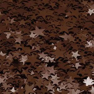 Assorted brown star-shaped sequins pattern